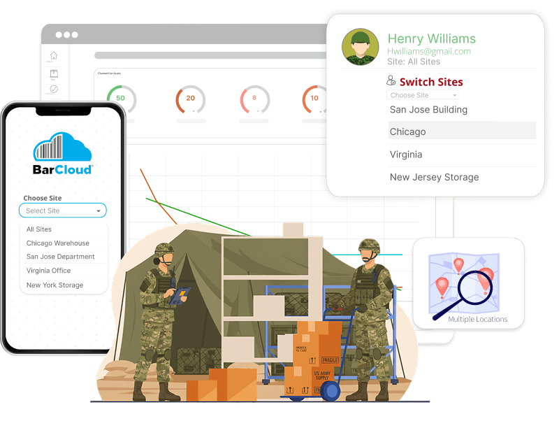 Government Inventory Management System - BarCloud Dashboard