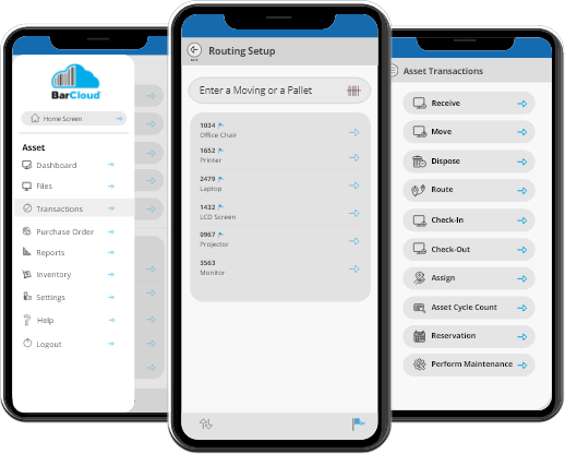 asset routing on mobile app